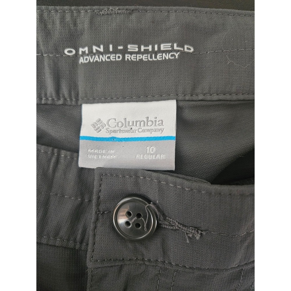 Columbia Omni Shield Pants Gray Cargo Hiking Outdoor UPF 30 Womens 10 - Picture 3 of 10